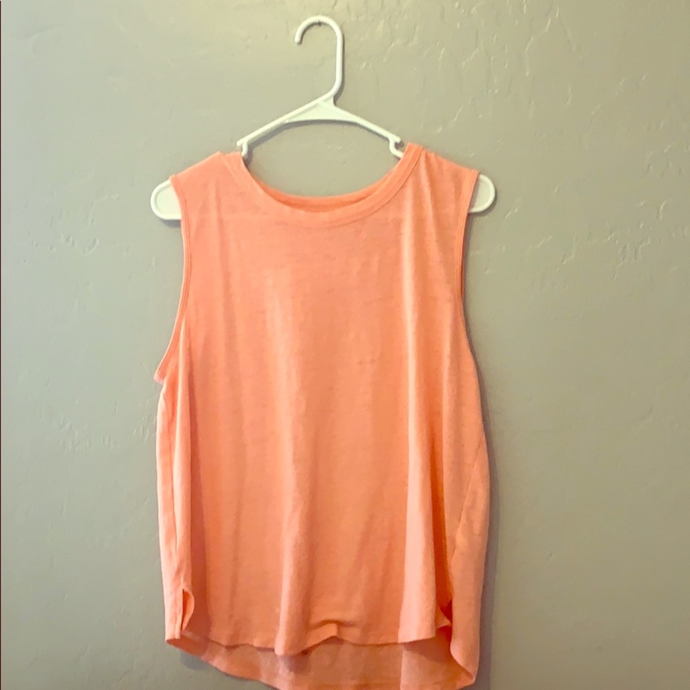 Peach muscle tee